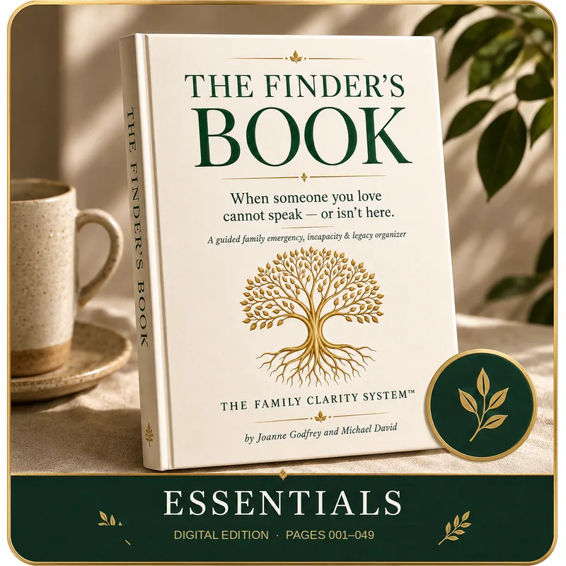 The Finder's Book Essentials edition: the 49-page first-hours fillable and printable starter (pages 001–049).